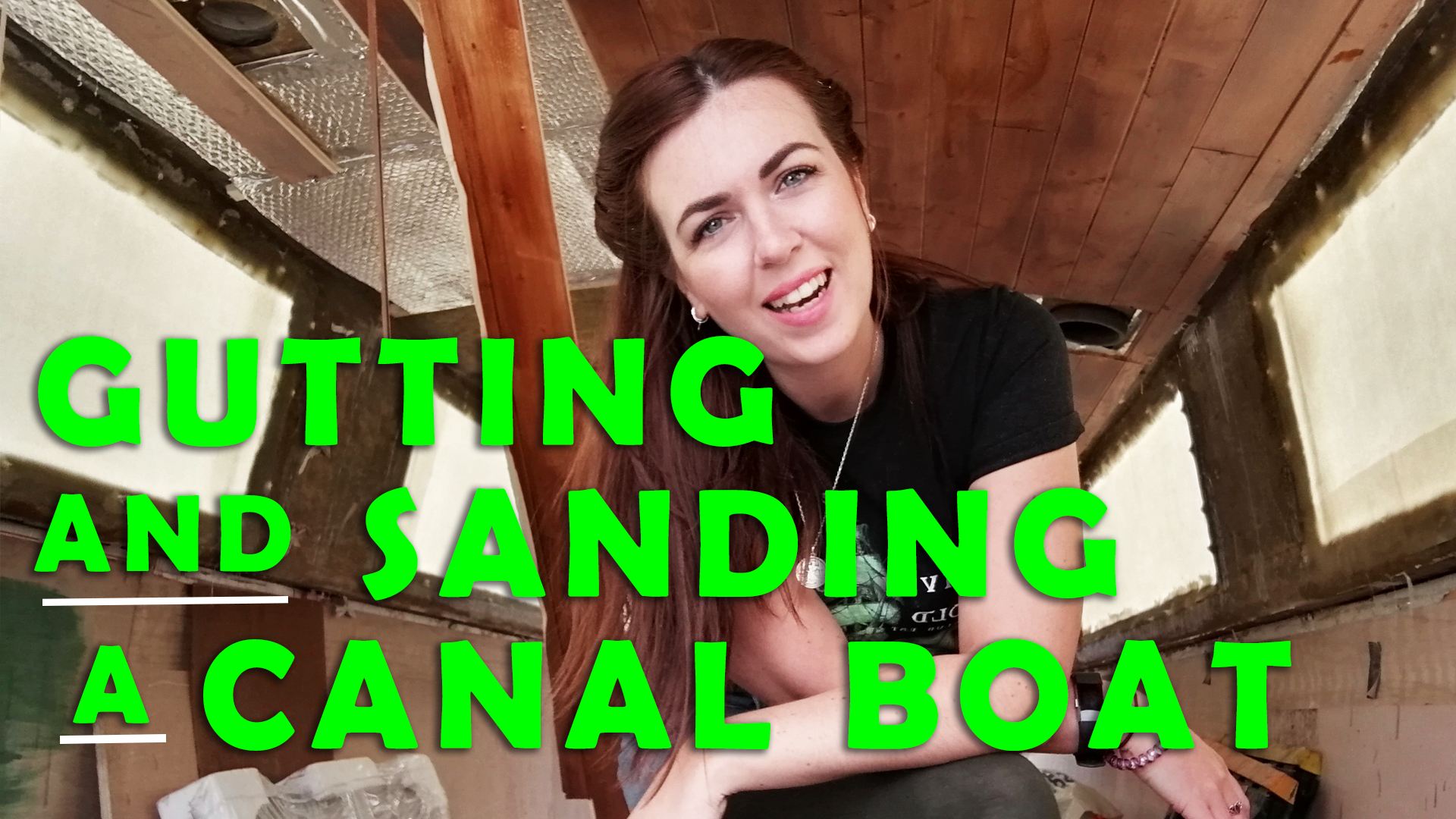 Ep 29: Gutting, Sanding and Prepping Leviathan the Canal Boat for Painting!