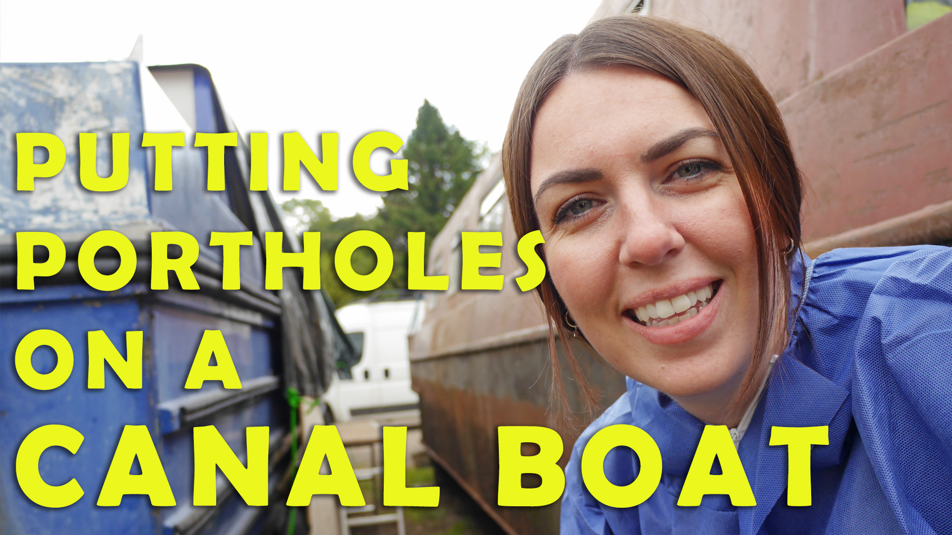 Putting Portholes into a Canal Boat!